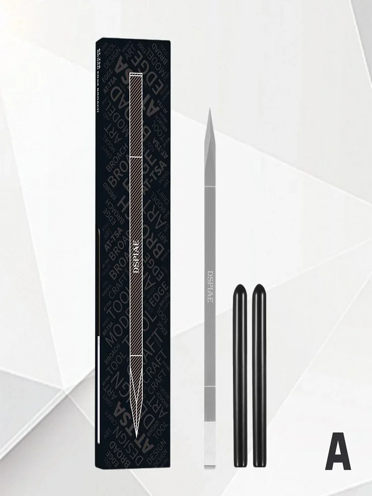 Neue Dspiae beim-TSA/beim-TSB Breite Kanten-Räumnadel, vielseitiges drücken-Messer aus 440-Edelstahl mit breiter Öffnung für Modellbau, Hobby-DIY-Werkzeuge: Licht Grau