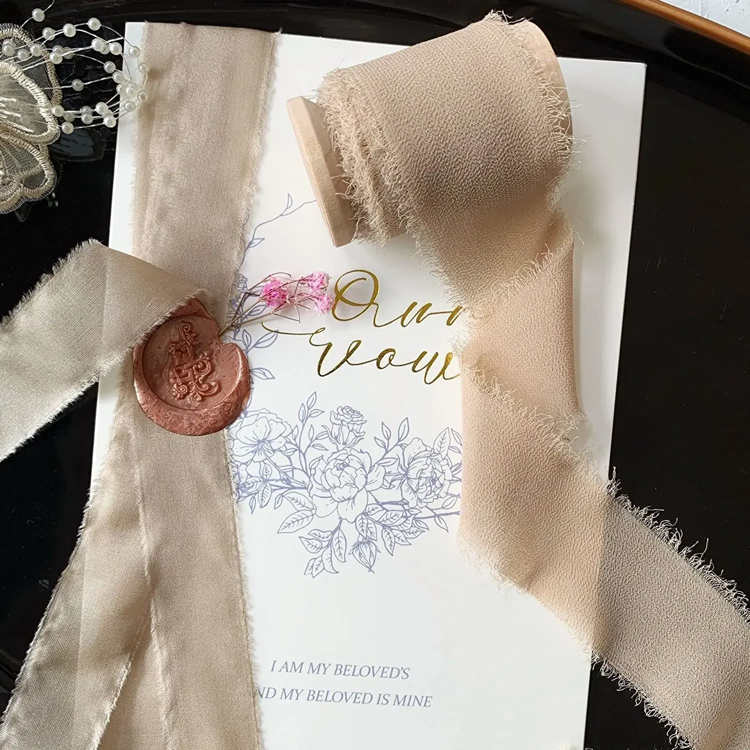 DIY randen chiffon zijdeachtige linten bruiloft uitnodiging boeket stof 4cmx5m kerstversiering cadeauverpakking