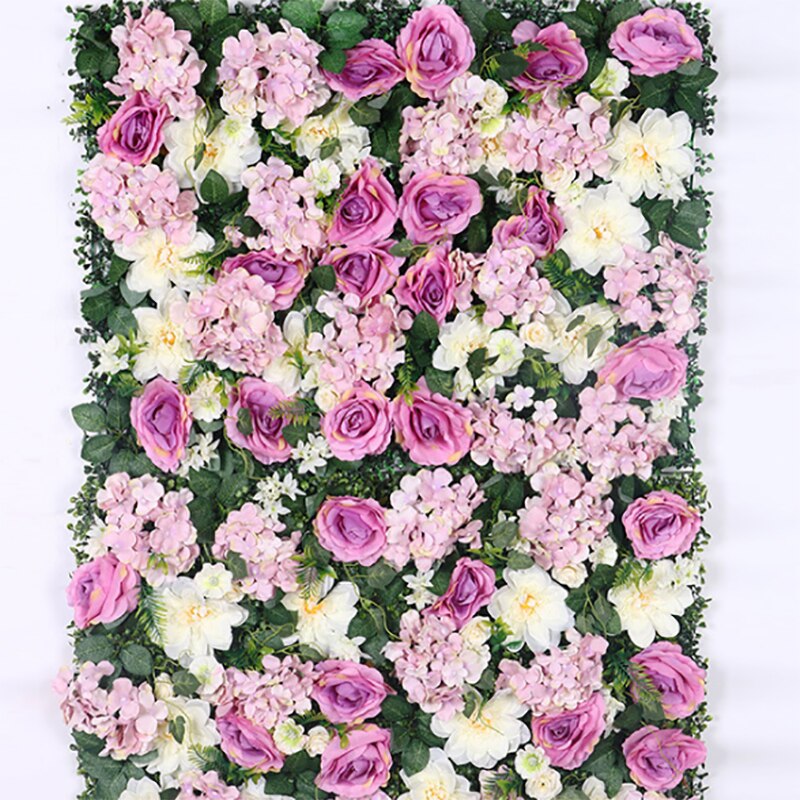 Hoge Dichtheid Bloem Muur 40X60 Cm Zijde Rose Kunstmatige Bloemen Romantische Voor Bruiloft Achtergrond Decoratie 13 Kleur: huaqian16
