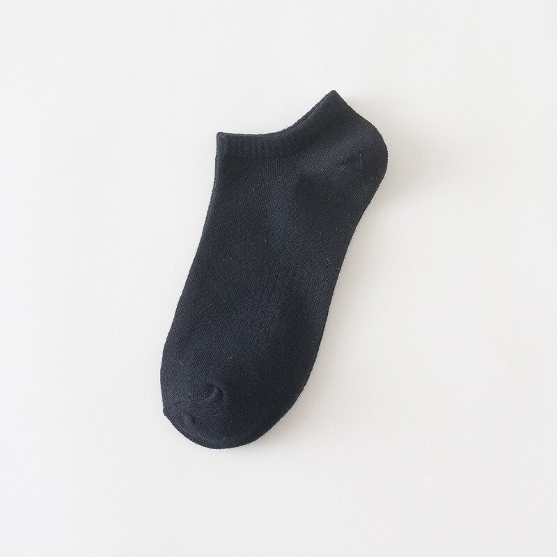 1 Paar Zomer Snoep Kleur Korte Vrouwen Sokken Toevallige Snoep Kleur Puur Katoen Enkelsokken Low Cut Boot Sokken dames Sokken: Black