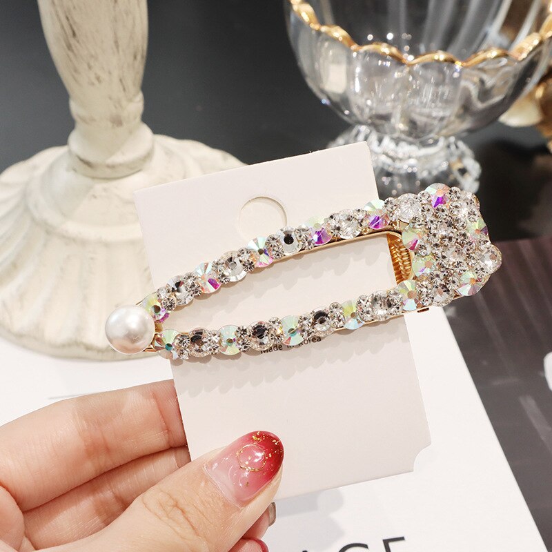 Barrette avec strass en cristal brillant pour femmes, nouvelle , accessoire pour femmes et filles: 6