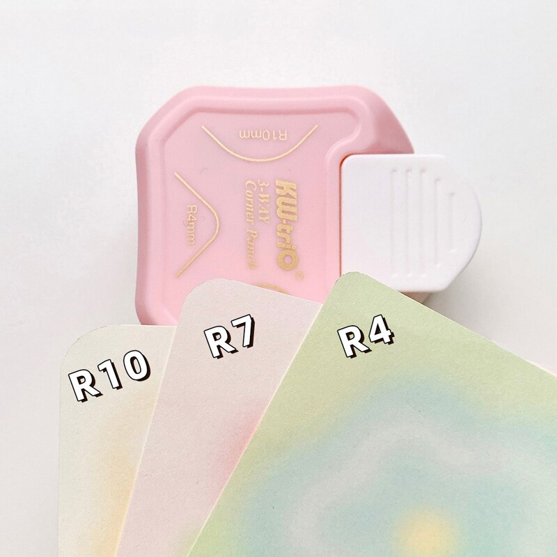 R4 R7 R10 3 In 1 Corner Rounder Papier Stoten Border Punch Ronde Hoek Paper Cutter Card Scrapbooking Voor Diy handgemaakte Ambachten