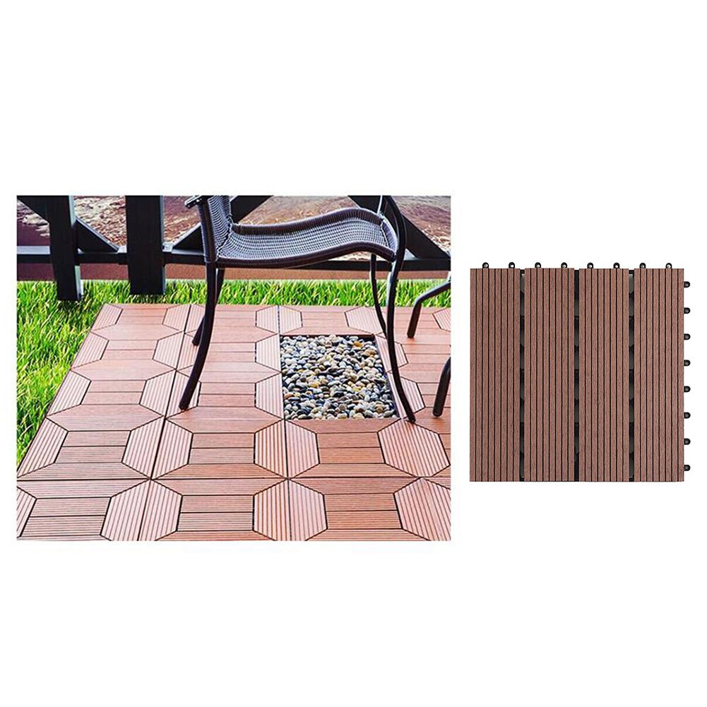 30 x 30cm bord udendørs tilbehør fliser easy fit gulv pyntede haven balkon diy splejsning miljøvenlig anti-korrosion gårdhave