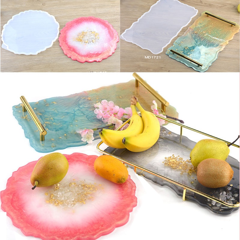 DIY Craft Fruit Tray Silicone Mold For Friut Tray Jewelry Table Mat Coaster Tray Mold For Jewelry Making