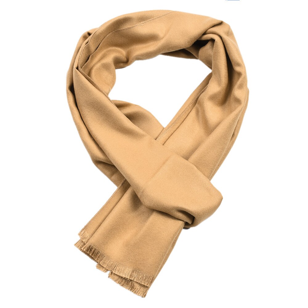 hommes couleur unie écharpe en cachemire hiver épaissir Pashmina châle homme noir gris écharpes décontracté gland Foulard Bufanda: 2