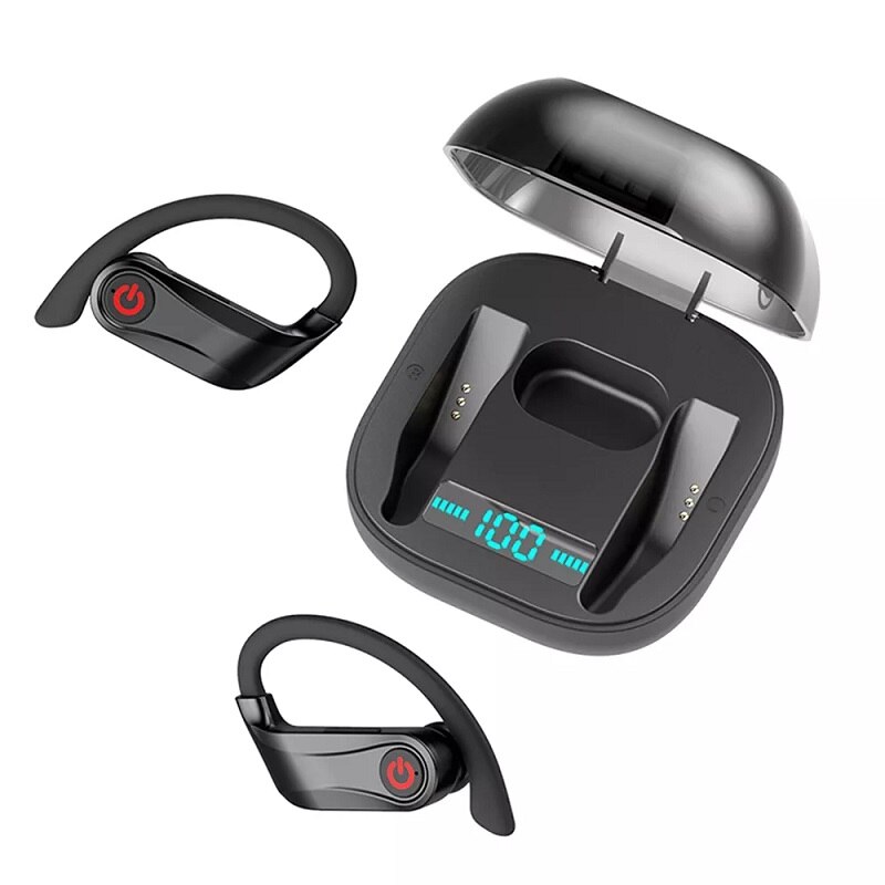 Tws Bluetooth 5.0 Draadloze Koptelefoon Stereo Sport Oorhaak Headsets Met Opladen Doos Voor Android Ios Telefoon