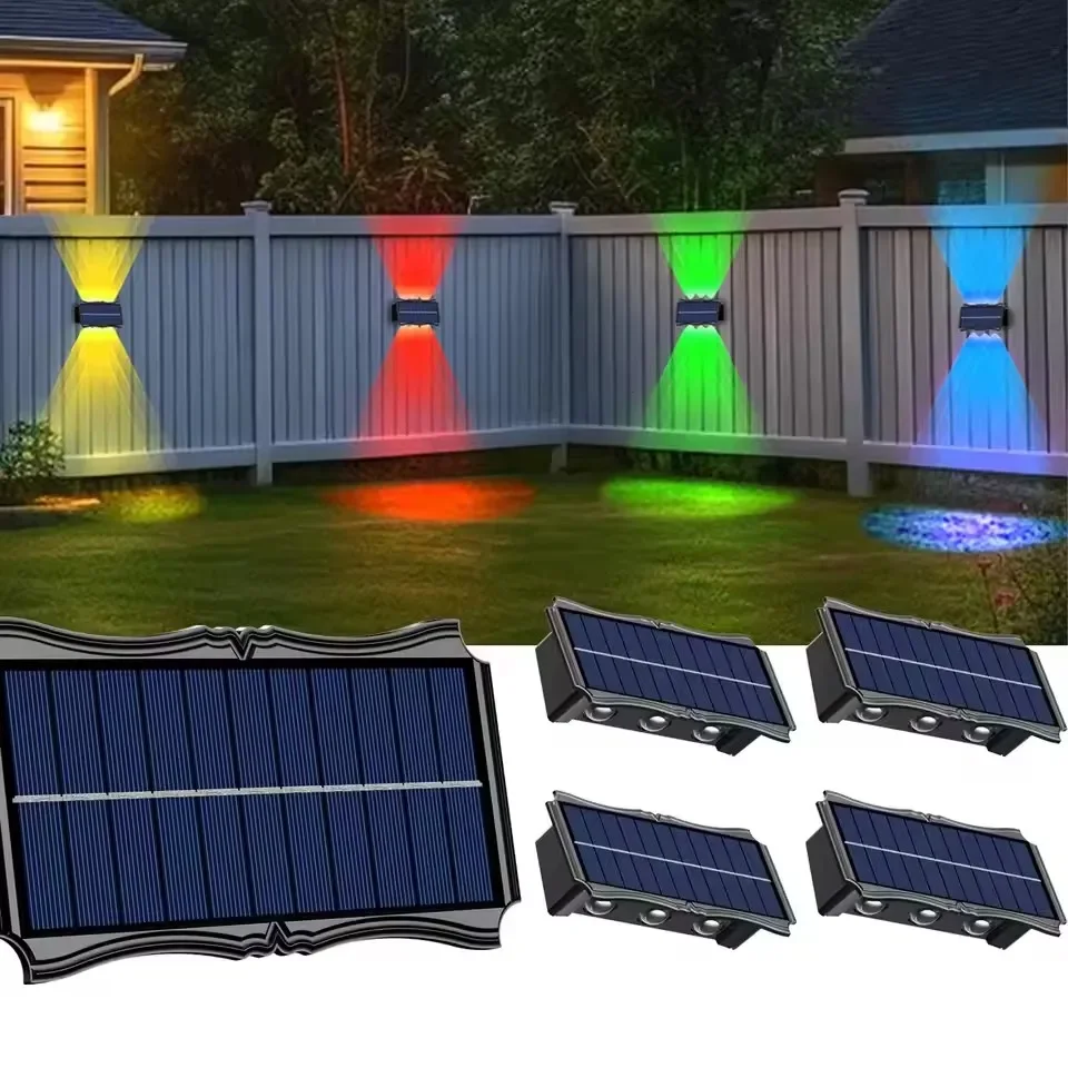 4/6/8LED zonne-wandlamp buiten tuin decoratieve verlichting op en neer lichtgevende verlichting voor veranda tuin buiten balkon straat