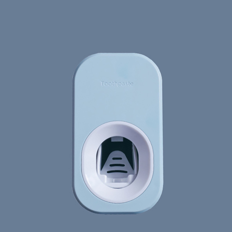 Automatic Toothpaste Dispenser Wall Mounted Toothpaste Squeezer Home Punch Free Toothpastes Dispenser Bathroom Accessories: Blue-White