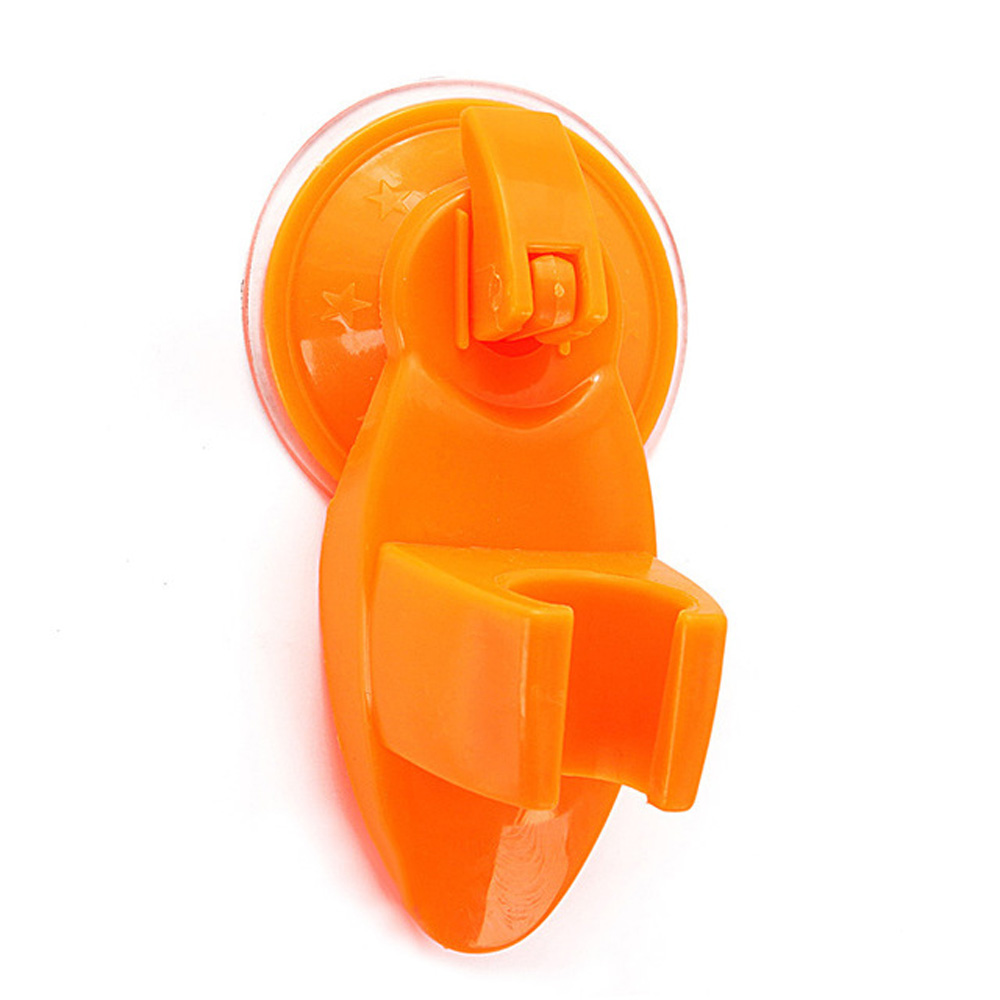Badeværelse stærkt fastgøreligt brusehovedholder bevægeligt beslag kraftfuld suge brusebad sædeholderholder sugekop: Orange