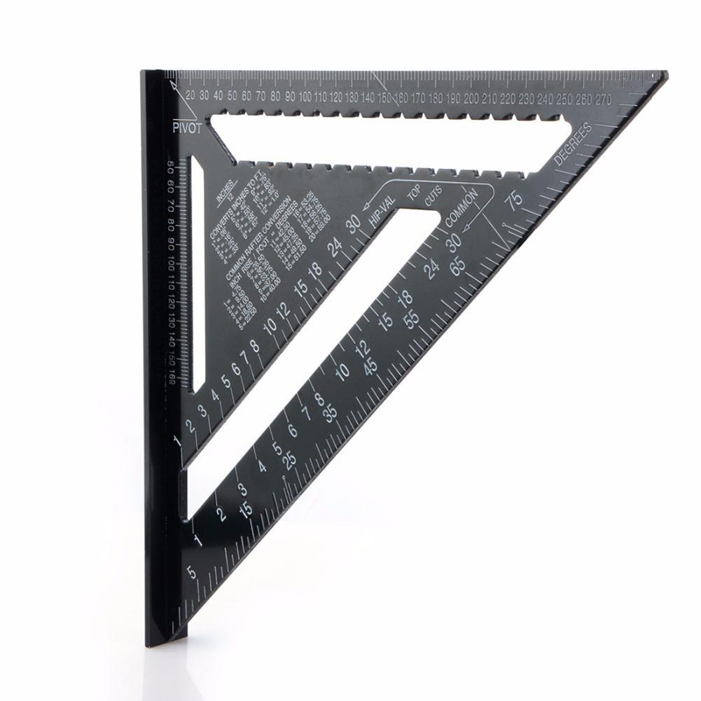 7/12inch Swanson Speed Square Metric Aluminum Alloy Triangle Angle Ruler Protractor Woodworking Square Layout Gauge Measuring