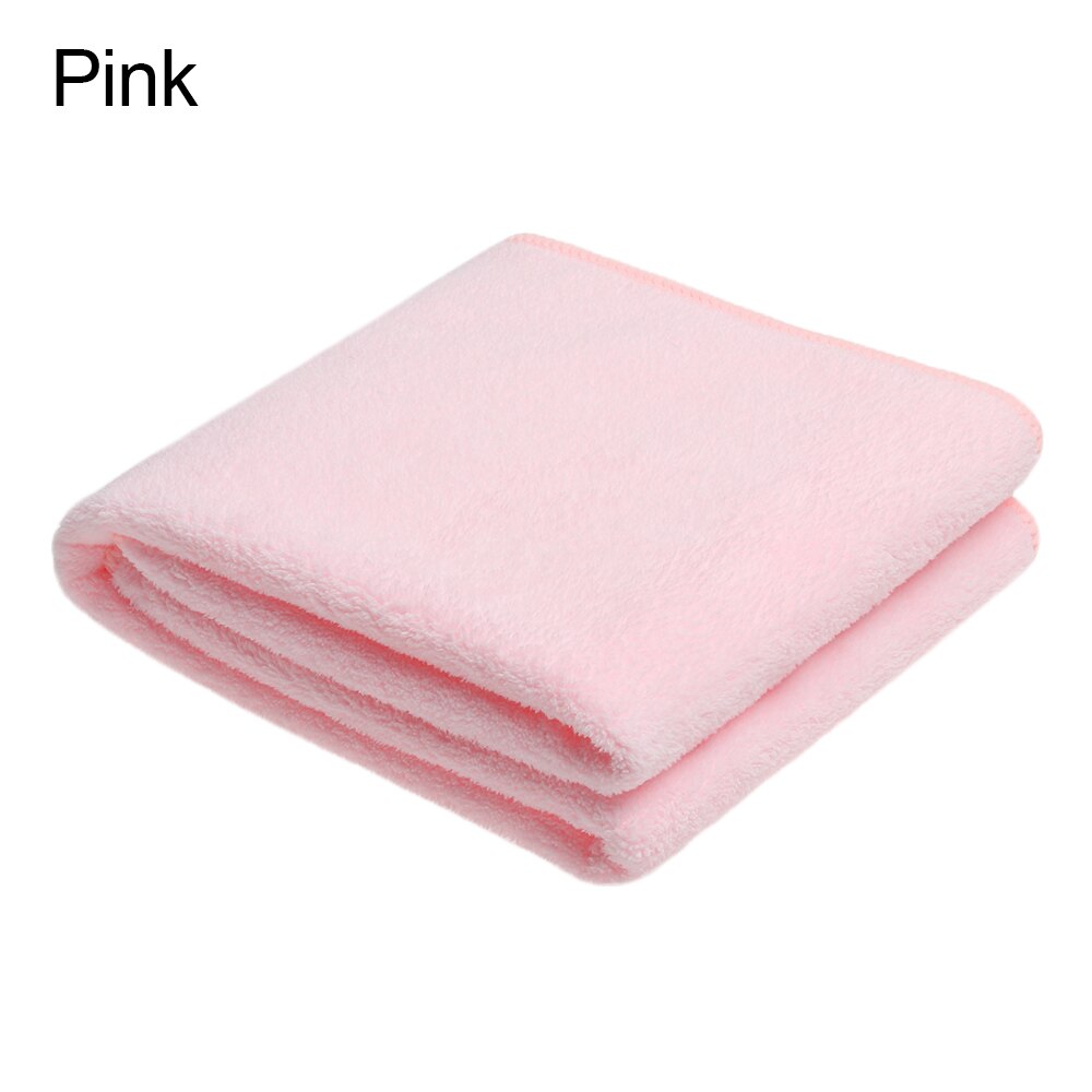 Serviette de nettoyage de cheveux de lavage à séchage rapide de serviette de cheveux de microfibre de serviette de séchage rapide d'ouatine de corail pour sécher les cheveux bouclés, longs et épais: Rose