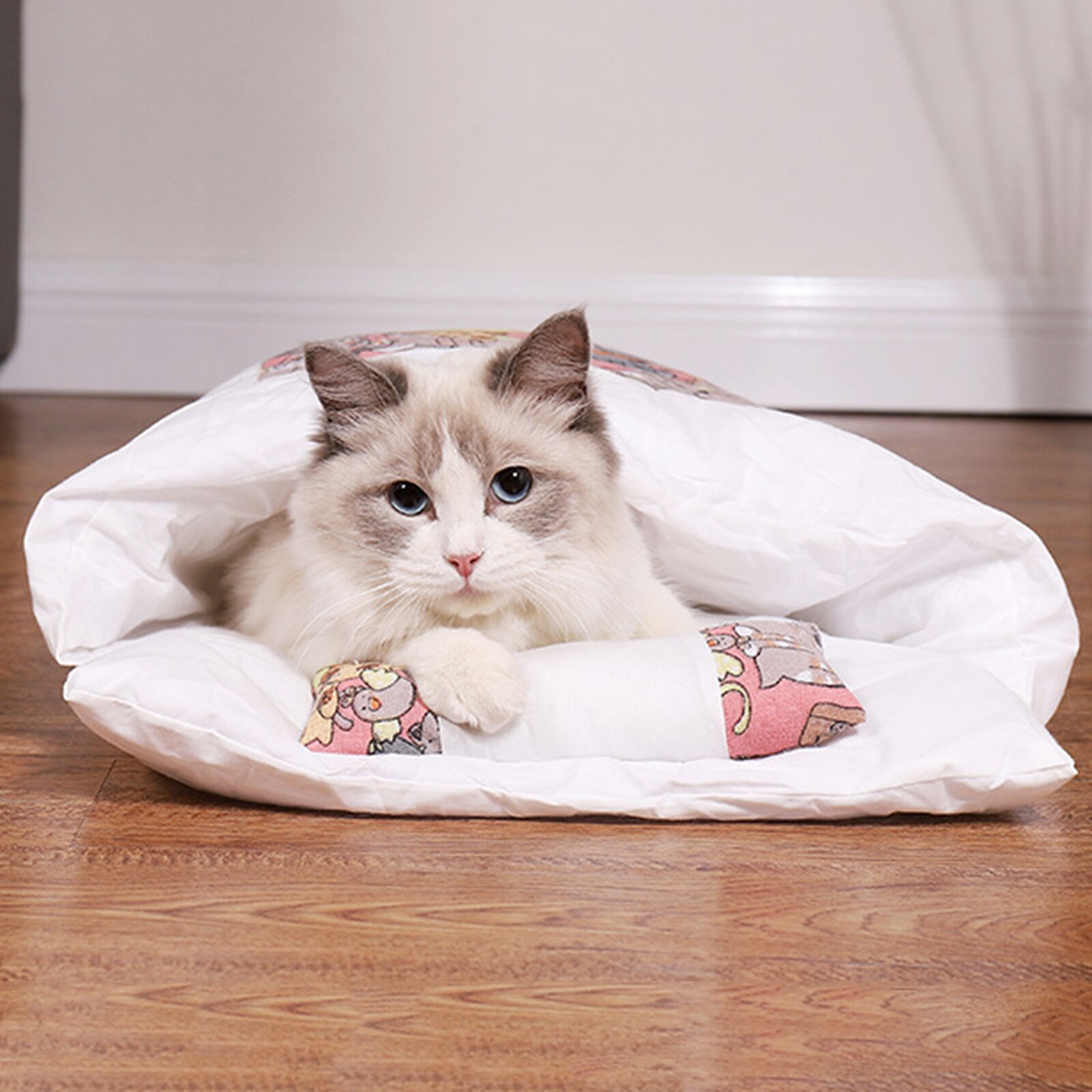 Cat Sleeping Sofa Cat Sleeping Bag Kennel Nest Small Pet Bed Sleeping Bag Removable Cat House Winter Warm Pet Beds Sofas Mat