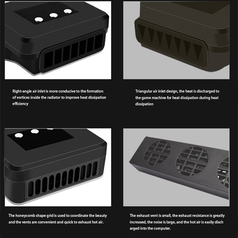 Cooling Fan For Nintendo Switch External Turbo Pumping Cooler Radiator Base For NS Switch Docking Station LED Display Radiator