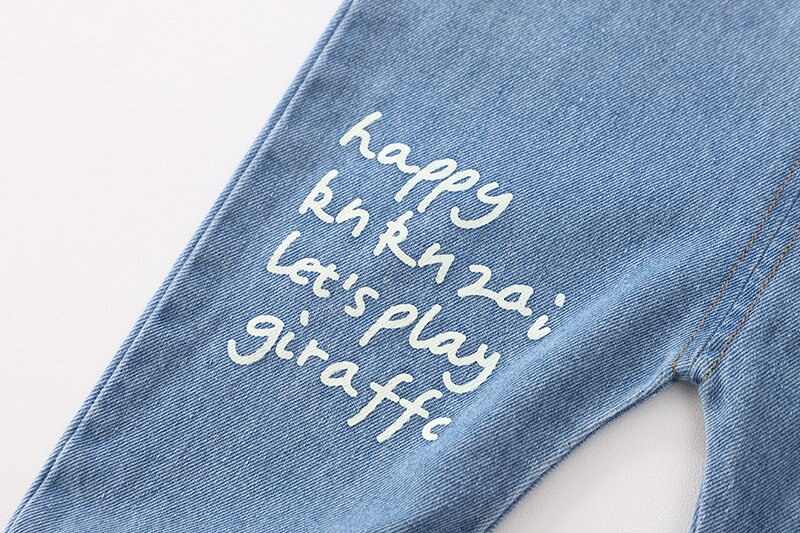 Lente Herfst Kinderen Kleding Baby Jongens Meisjes Cartoon Denim Broek Overalls Baby Outfit Kids Giraffe Peuter Casual