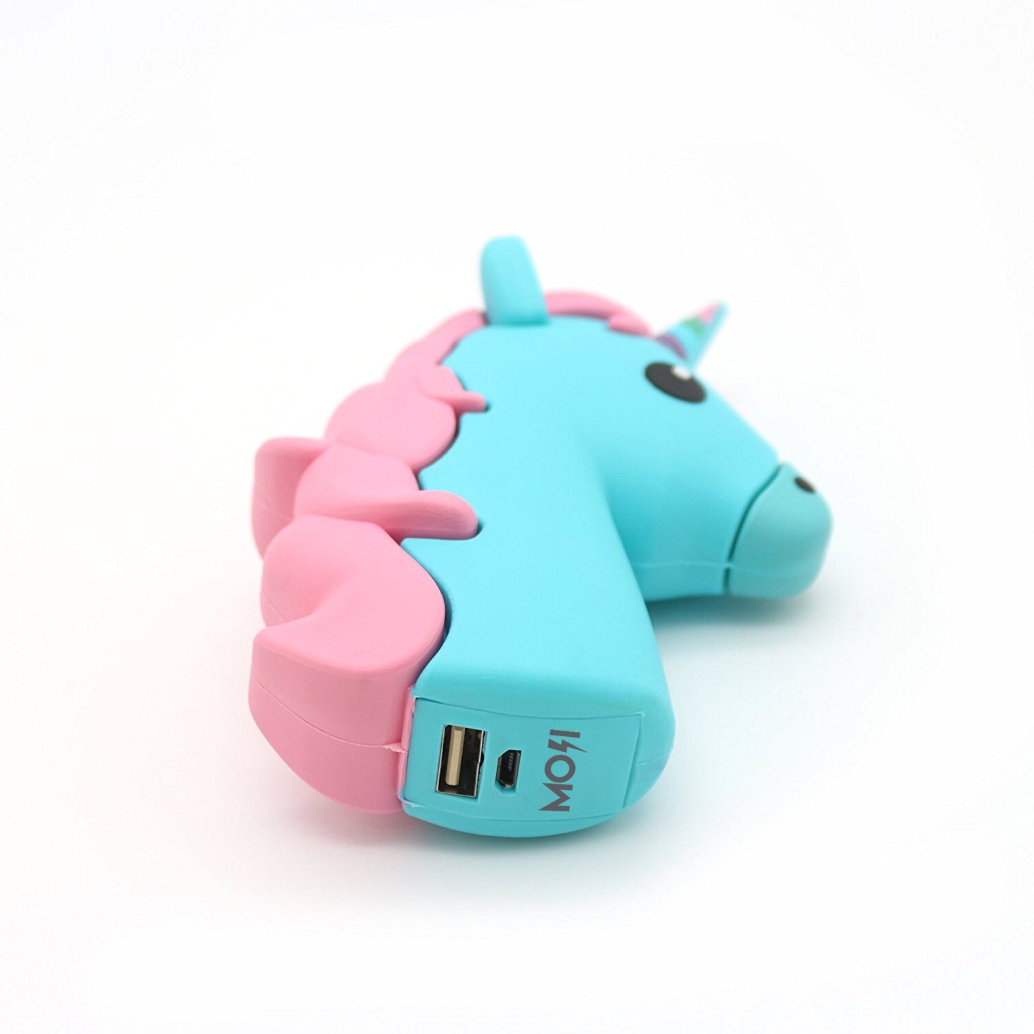 Mojipower batterie externe pour téléphone portable, 2600 mAh powerbank, amusant, coloré, , forme licorne