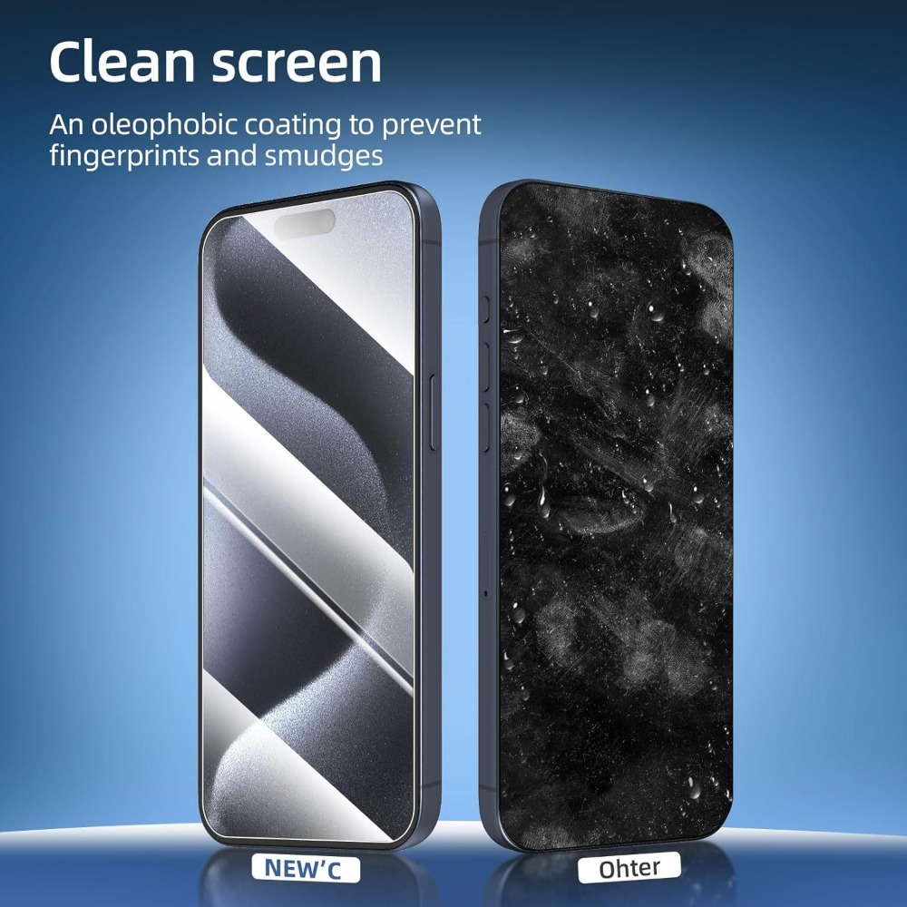 4Pcs Ultra Clear Screen Protector for iPhone 17 16 15 Pro Max 14 13 12 Pro 16e 14 15 Plus 17 Air Easy Installation Tempered Film