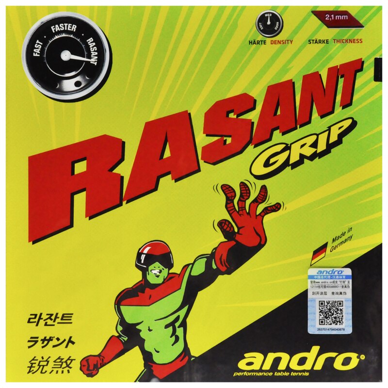 Genuine Andro Tenis De Mesa goma Rasant Grip granos en Pips-En Ping Pong esponja Tenis De Mesa