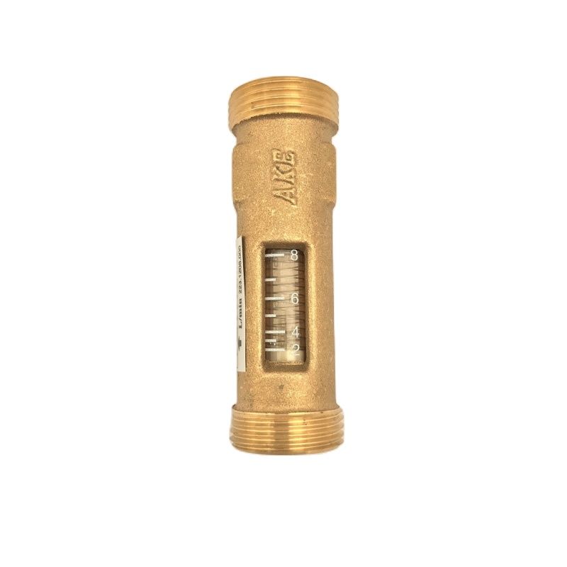USC-MS43TA 2-8L/min Direct Reading Flow Meter (Flowmeter) Brass G3/4" Male and G3/4" Male Spring mechanical float meter