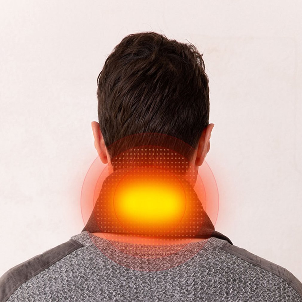 Winter Electric Heated Scarf Pad USB Charging Temperature Adjustable Electric Neck Heating Pad Foldable Heating Scarf