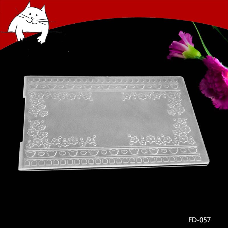 Dossier de gaufrage en plastique, pour la fabrication de cartes, papier de Scrapbooking, fournitures de décoration artisanale bricolage: FD-057