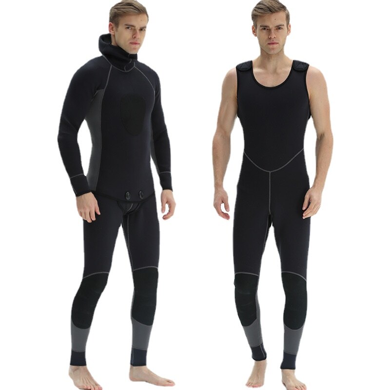 3mm Two-piece Set Men&#39;s Neoprene Wetsuit Diving Suit Outdoor Warm Waterproof Diving Suit Surfing Suit for Men