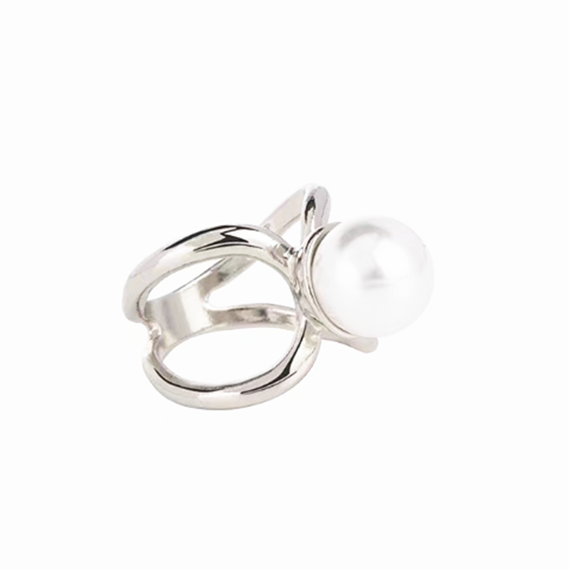 Spille a croce curve Perla d'imitazione Sciarpa di seta Spilla con fibbia Scialle da donna Anello Clip Sciarpe Chiusura Gioielli di moda Regali