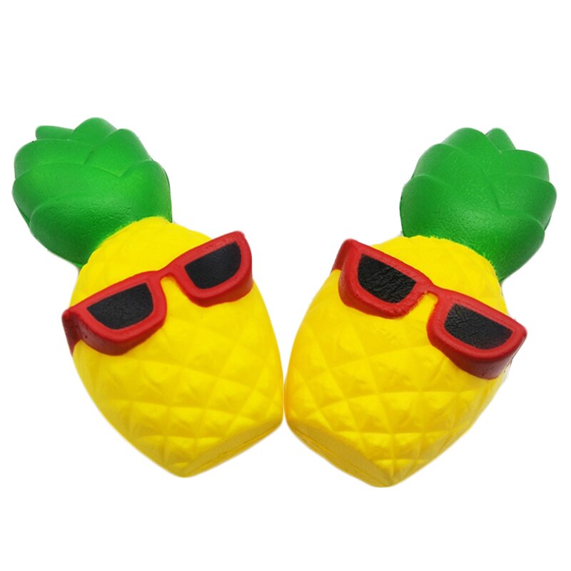 Kawaii Sunglasses Pineapple Squishy Simulation Bread Slow Rising Squeeze Toy Stress Relief for Kid fun