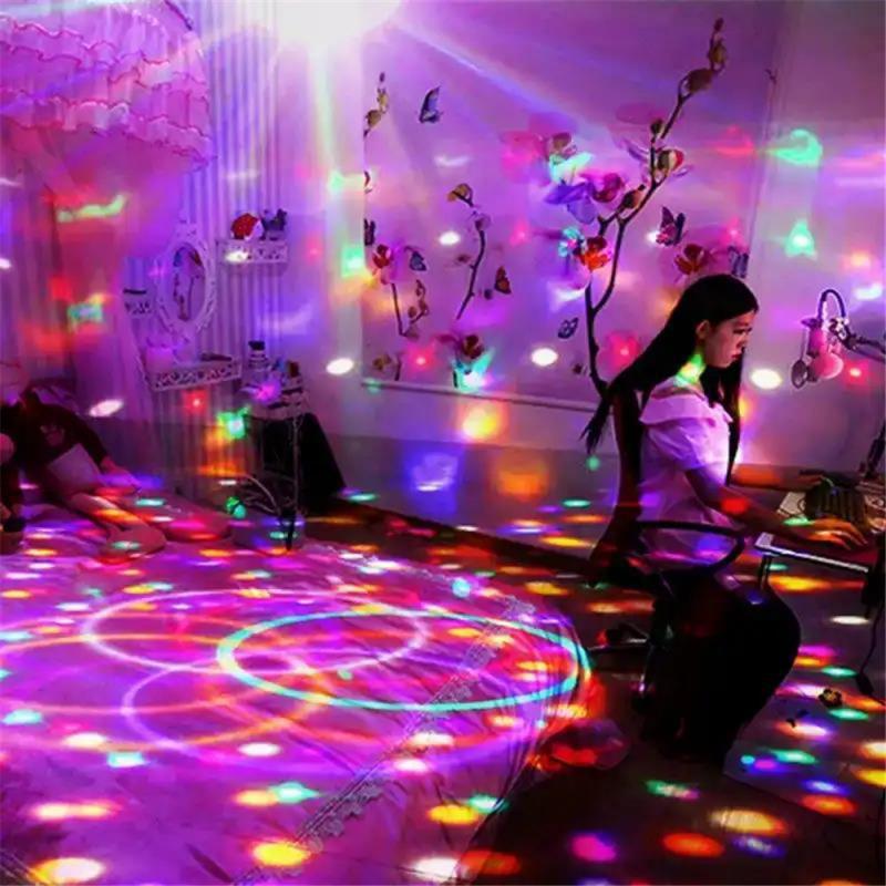 Bluetooth Speaker Disco Ball Light Party DJ Stage Light Projection Lamp Bluetooth Charging UFO Light Remote Control LED Lamp
