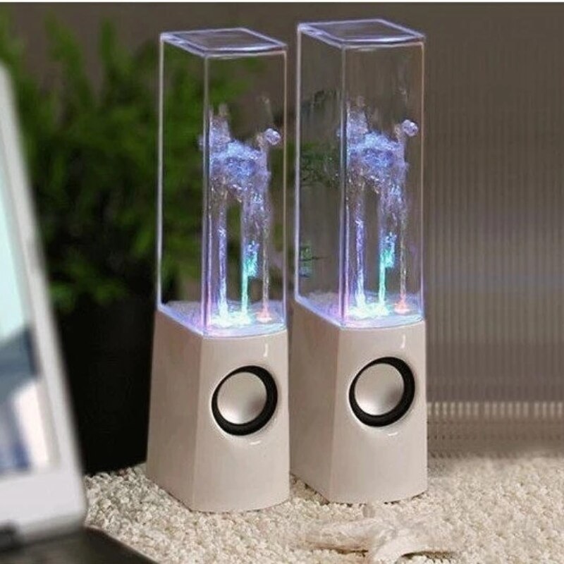 Fuente de agua LED de baile, luz de música, altavoces de ordenador, portátil, PC, iPhone, MP3, accesorios para dispositivos de teléfono