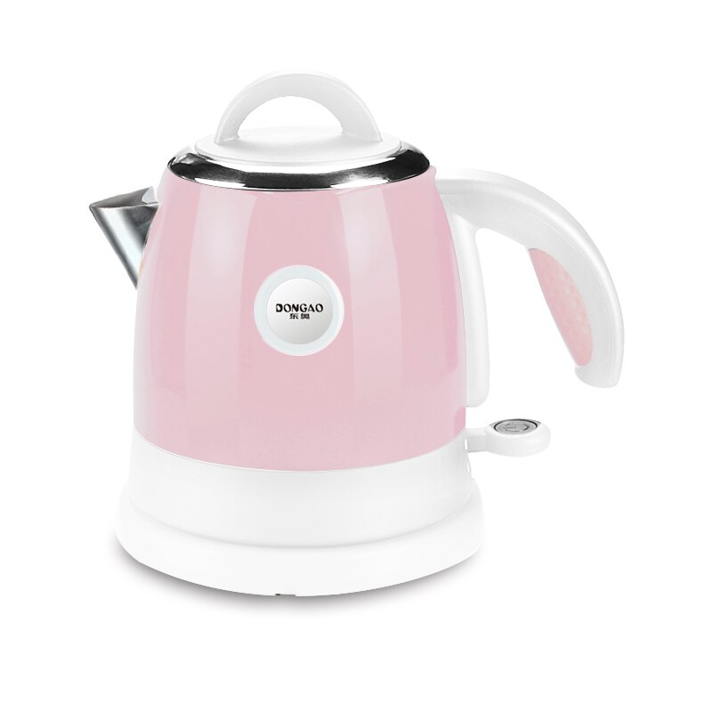 0,8 L 1000W Mini elektrische wasserkocher haushalts kleine kapazität wasserkocher 304 edelstahl reise tragbare: Rosa / uns