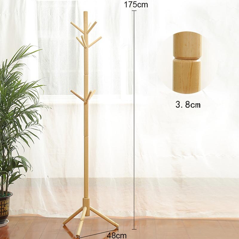 Premium Bamboe Kapstok Vrijstaand Met 9 Haken Hout Boom Kapstok Stand Voor Jassen Hoeden Sjaals Kleding Handtassen
