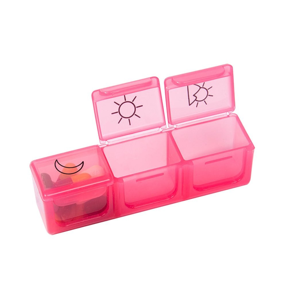 Vochtbestendig 21 Raster Kan Worden Split 7 Dagen Reizen Plastic Draagbare Geneeskunde Doos Verticale Kast Type Zeven Kleur Pil doos