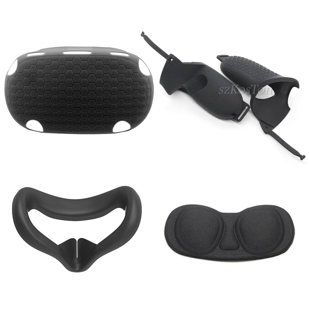 Voor Oculus Quest 2 Accessoires Kits Vr Bril Lens Beschermhoes Vr Headset Case Controller Shell Handvat Case Voor Quest 2: Black Kits
