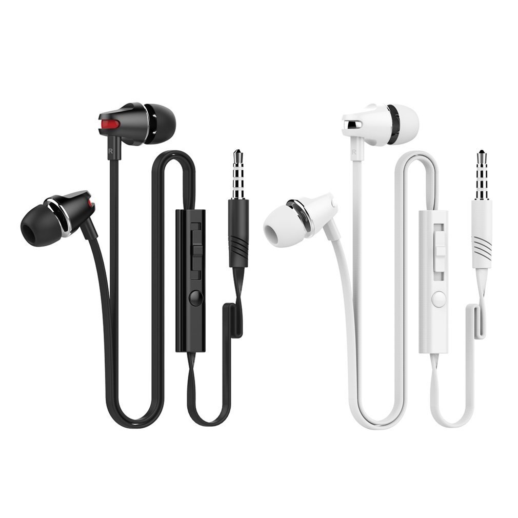 JV23 – écouteurs intra-auriculaires avec connecteur filaire, 3.5mm, Super basse, isolation du bruit, oreillettes pour téléphone Portable, télécommande et micro