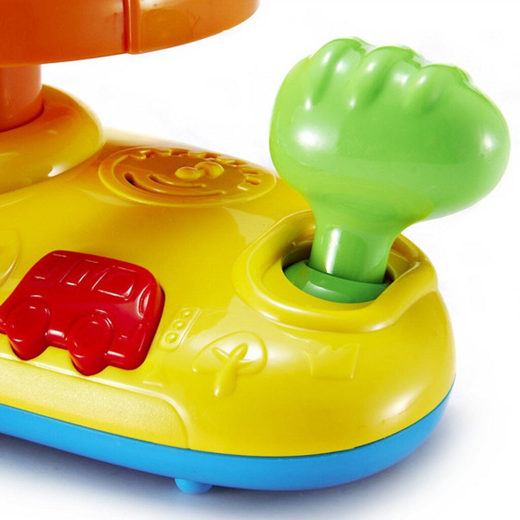 Baby lille barn bilsæde buggy rat legetøj med musikalsk lyd tilfældig farve