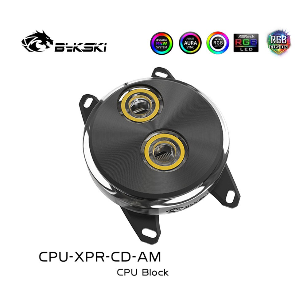 Bykski CPU Water Block For Intel 1150/AMD Ryzen AM2 AM2+ AM3 AM4 FM2 FM1 PC Cooler,5V/3PIN 12V/4PIN CPU-XPR-CD-AM/CPU-XPR-CD