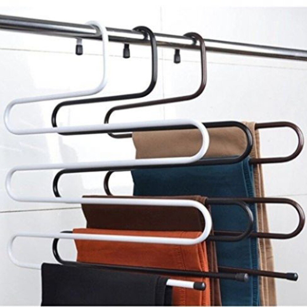 Magic Pants Hanger Space Multifunction Metal Saver Rack Jeans Scarf Tie Closet Tool Remove Slacks Quickly And Efficiently