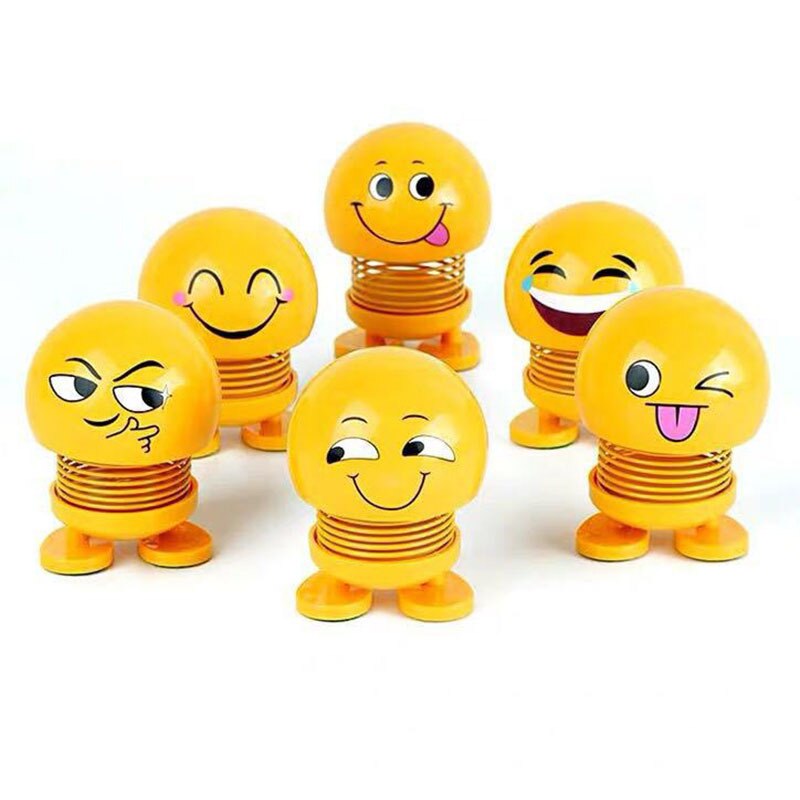 Leuke Creatieve Web Chat Emoticon Lente Schudden Hoofd Pop Speelgoed Voorjaar Auto Interieur Auto Decoratie Kind Pop Telescopische Speelgoed Vervormen