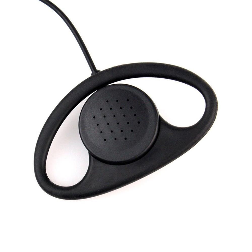 Portable courbe un pièces 3.5mm courbé Jack d-forme écoute seulement casque écouteur pour deux émetteurs-récepteurs Radio Radio Walkie