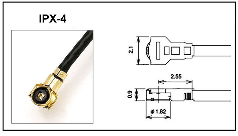 MHF4 to SMA Cable RP-SMA Female to uFL/u.FL IPX4 SMA Female 0.81mm for WIFI Antenna RG0.81MM Pigtail Extension