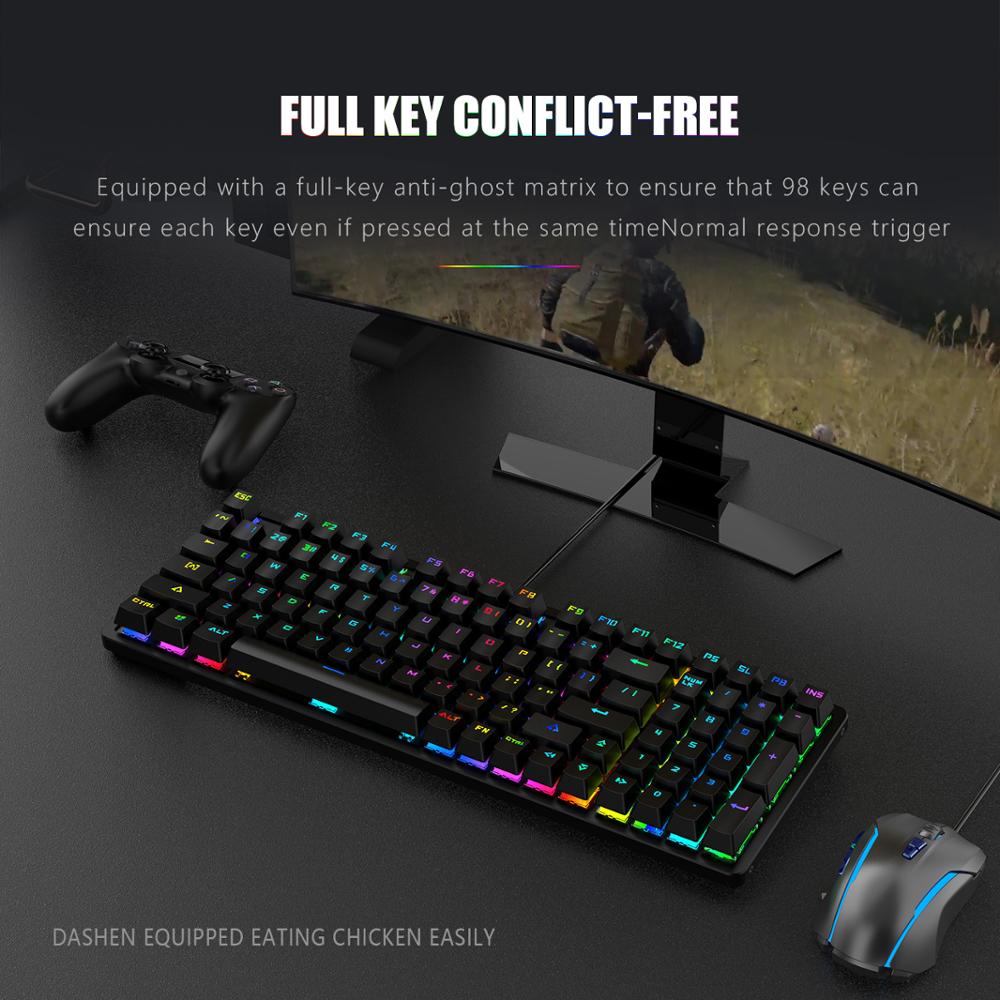 RedThunder Mechanical Gaming Keyboard, Red Switch, Programmable RGB Backlit, compact Layout Gaming Keyboard for PC PS5 Gamer