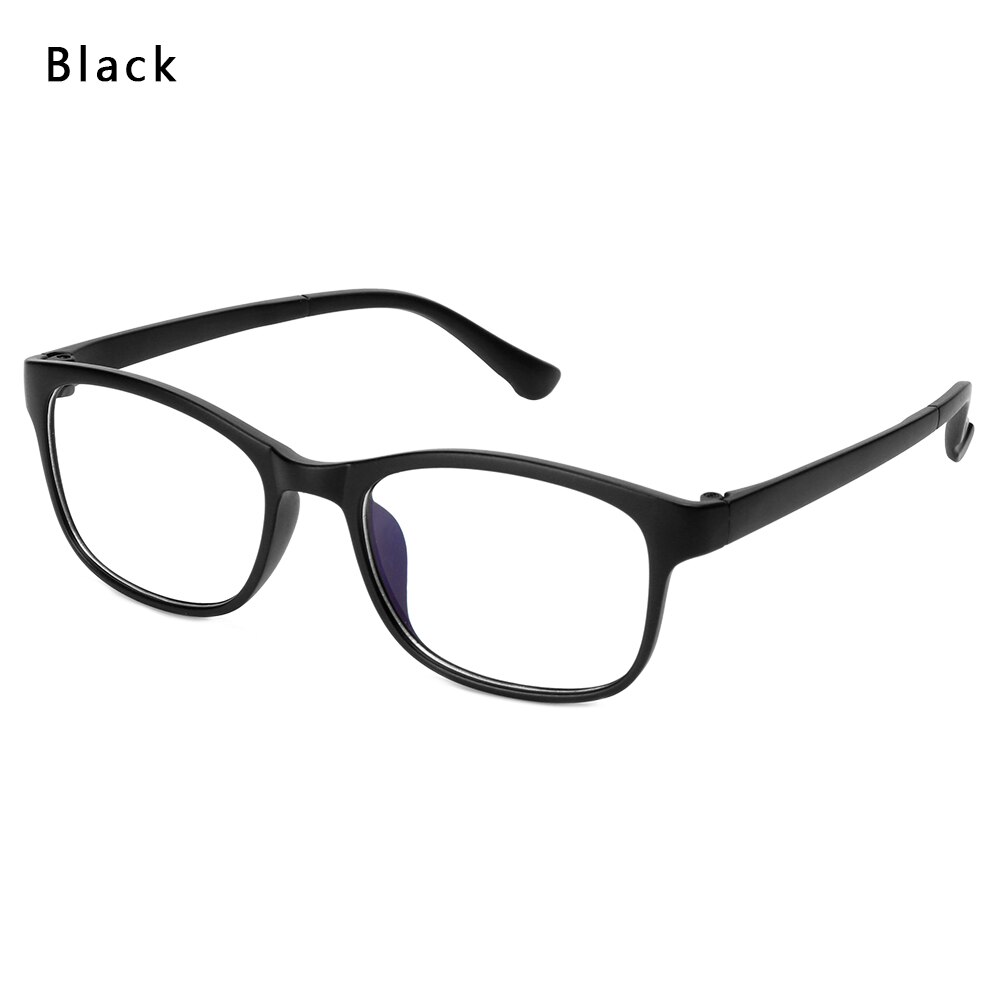 1PC Unisex UV400 Classic Anti-blue Rays Radiation Blocking Glasses Square Frames Clear Lens Computer Goggles Eyeglasses: Black