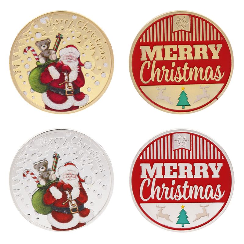 Christmas Commemorative Coin Santa Claus Souvenir Year Crafts Nov-11A