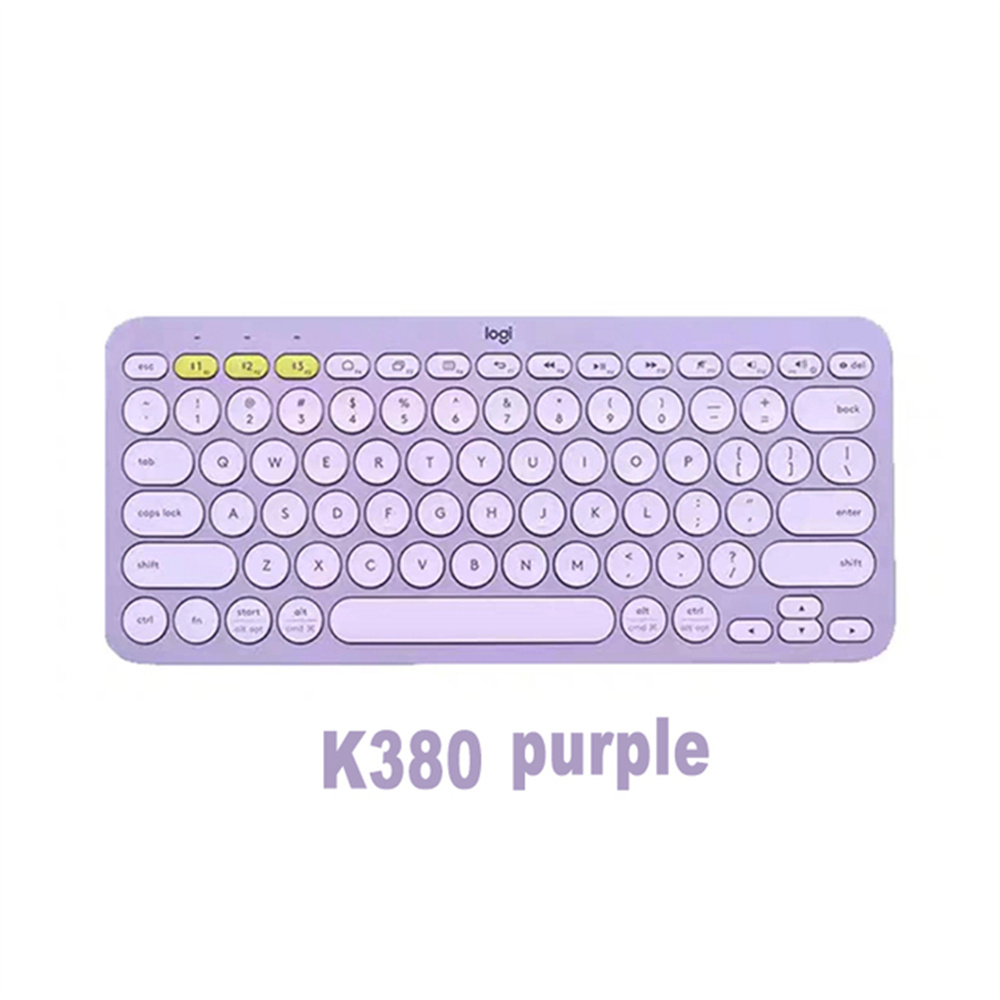 Logitech K380 Drahtlose Bluetooth-Tastatur für mehrere Geräte, tragbare, ultradünne Tastaturen für Windows, Mac, Chrom, iOS und Android: Braun