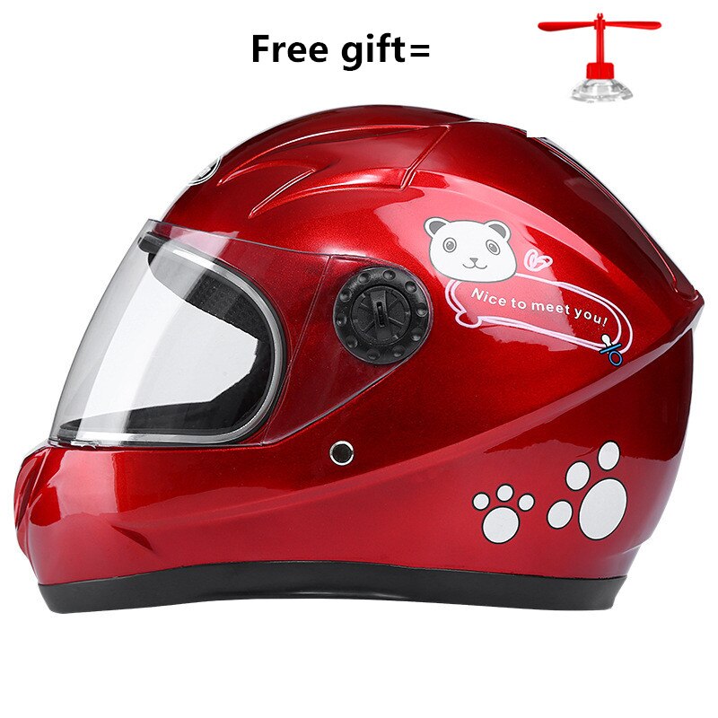 50 to 54 cm motorcykel skoter söt personlighet barn barn hjälm 6-10 år barn röd gul blå safty moto cykelhjälmar: Röd