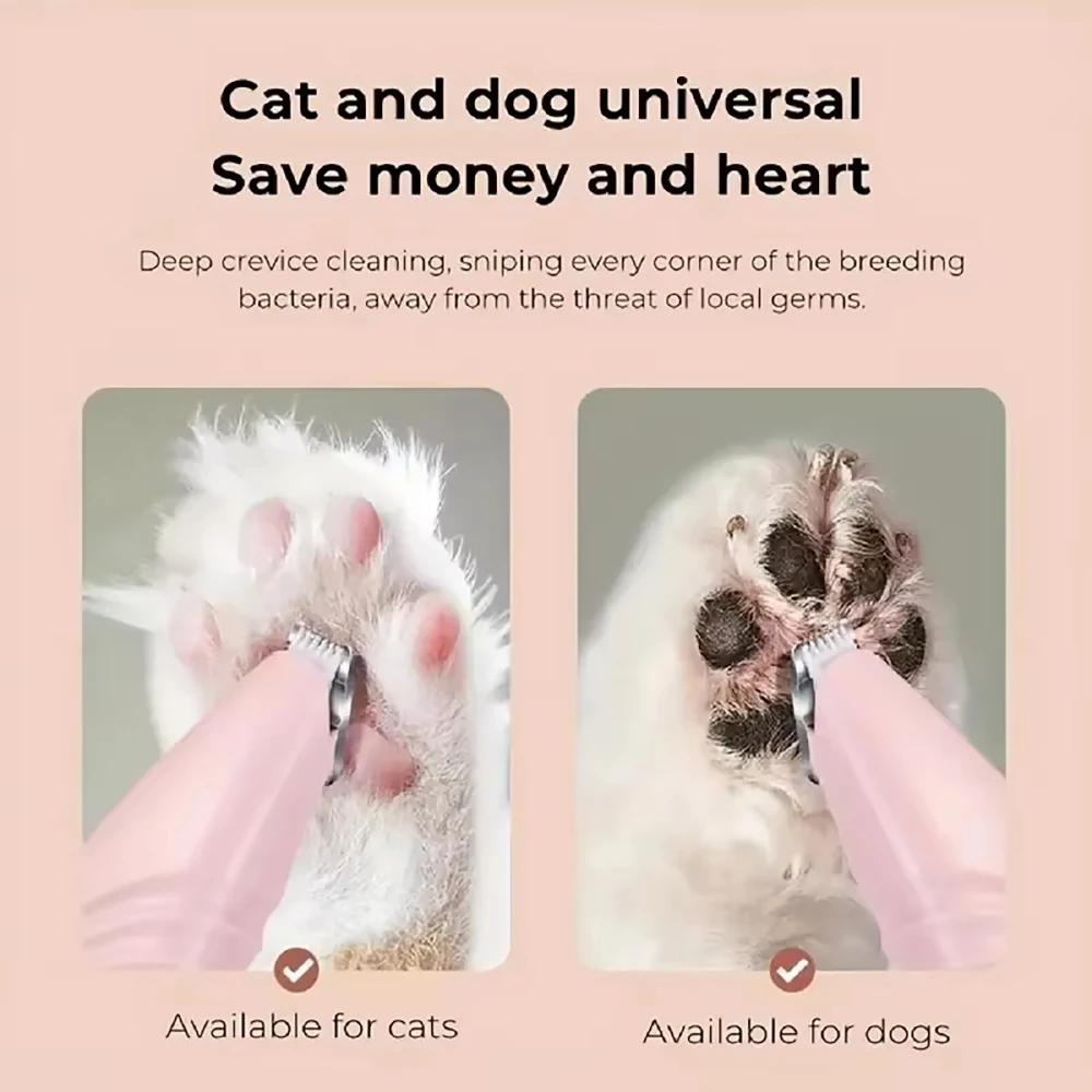 Maquinilla eléctrica para cortar el pelo para mascotas, afeitadora para el cuidado de las patas de Gato, cortadora de pelo para perros y gatos, suministros para el cuidado de mascotas