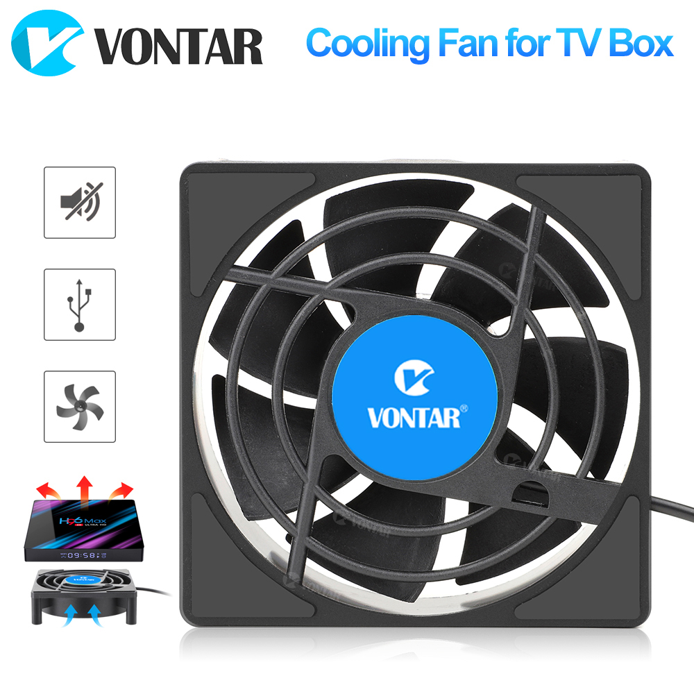 VONTAR C1 Lüfter für Android TV Box Set Top Box Wireless Silent Quiet Cooler DC 5V USB Power Radiator Mini Fan 80x80x25mm