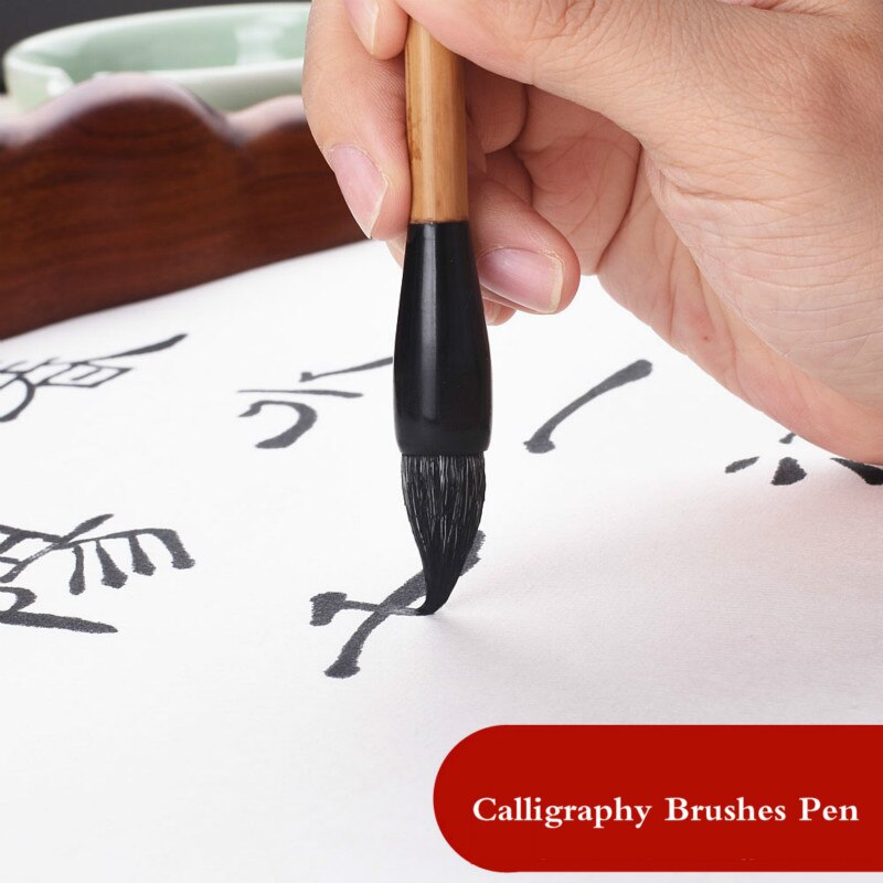3pcs Traditional Chinese Writing Brushes Pen Set Multiple Hair Writing Brush for Calligraphy Painting Official Script Practice