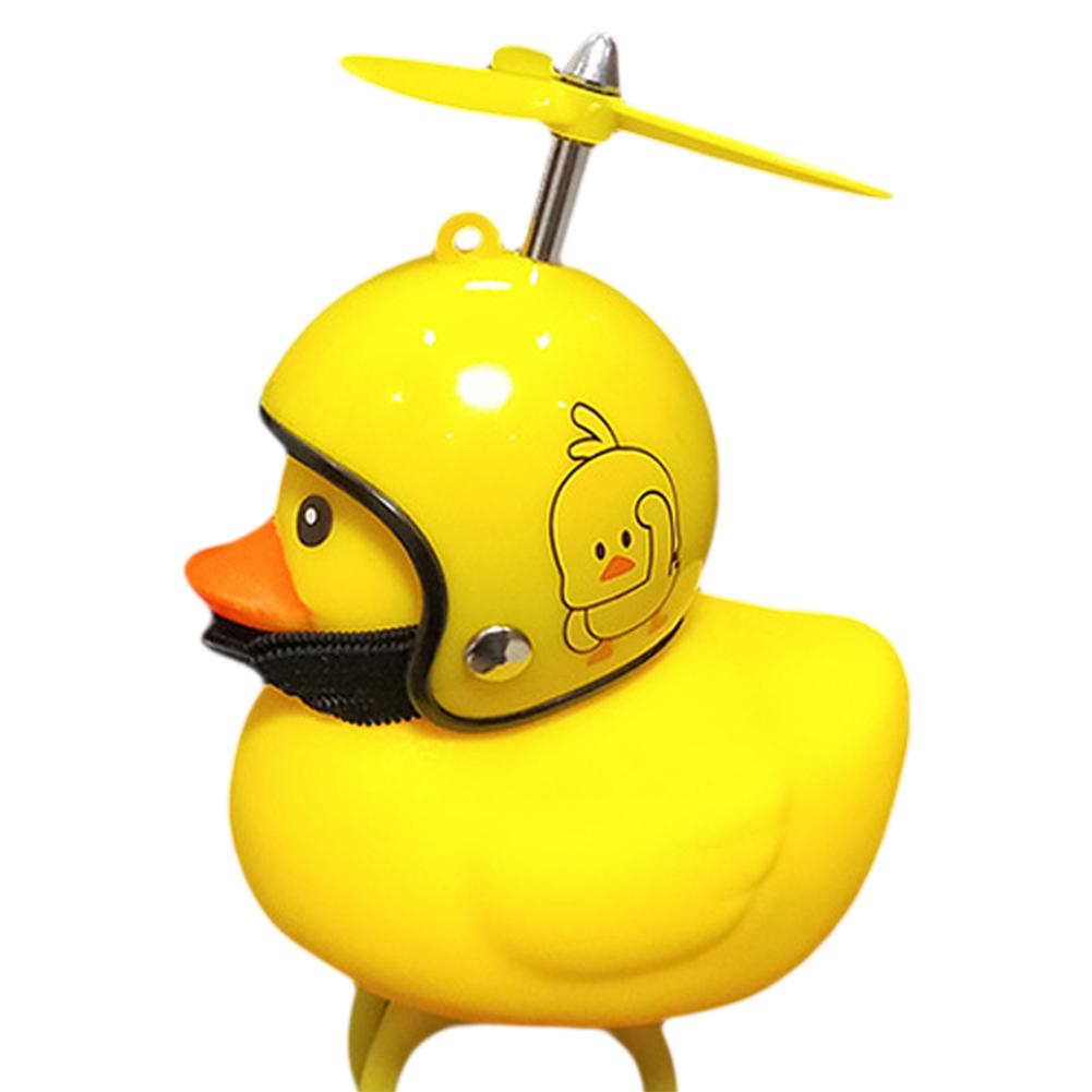 Petit canard jaune forme corne enfants adulte vélo lumière en caoutchouc canard jouet vélo cloche vélo décoration ornement: A