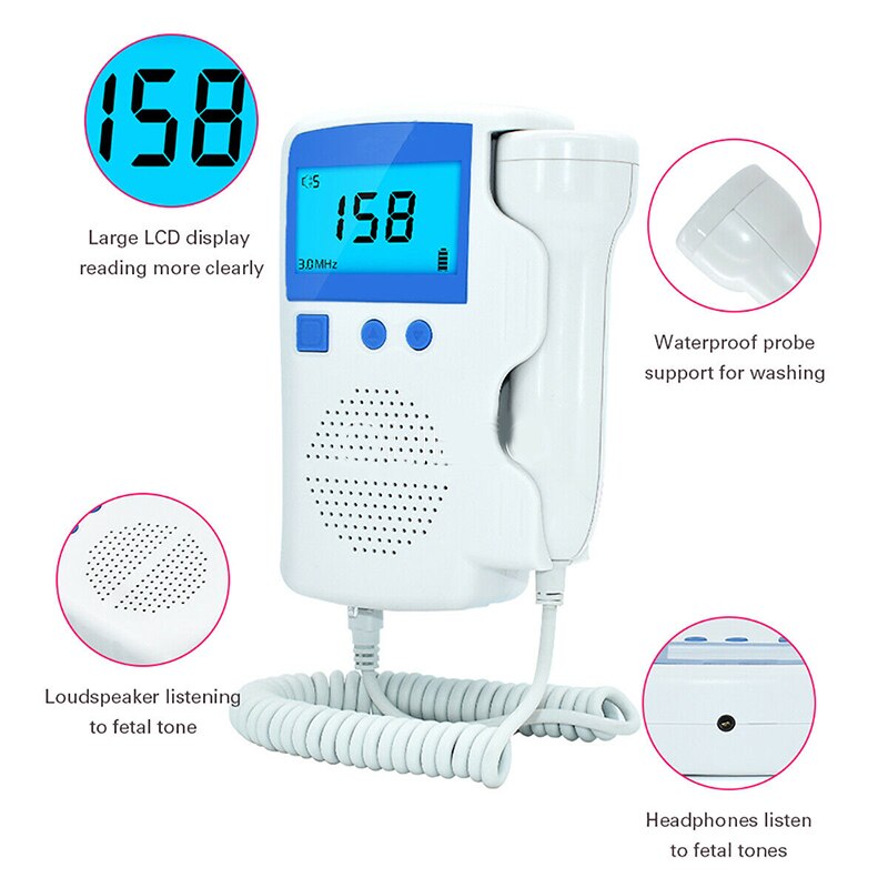 Ultrasonic Prenatal Fetal Doppler 3.0 MHz Probe Ba... – Grandado